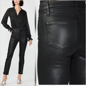 PAIGE Black Cindy Luxe Coating Jeans